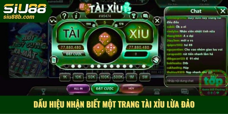 Dấu hiệu nhận biết một trang tài xỉu lừa đảo